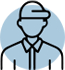 An icon of a plumber representing Commercial & New Construction work offered by Stack Service Plumbing