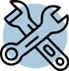 Icon of two wrenches representing Plumbing Repairs